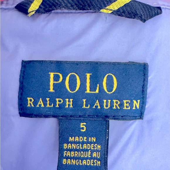 POLO BY RALPH LAUREN EUC Sz 5  Purple Puffer Vest - Picture 5 of 9